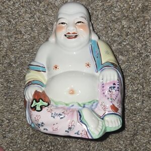 Colorful Ceramic Laughing Buddha Figurine